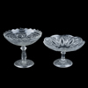 SKÅLAR PÅ FOT, 2 st, glas, 1900-tal