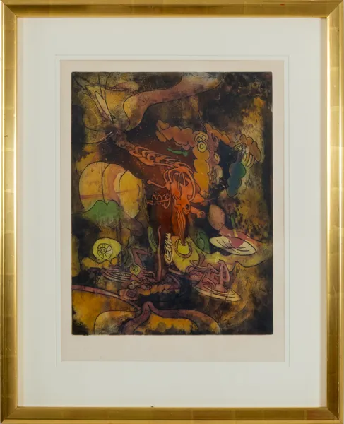 ROBERTO MATTA (Chile, 1911-2002), etsning/akvatint, signerad