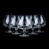 KONJAKSKUPOR, 6 st, glas, 1900-tal