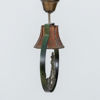 TAKLAMPA, patinerad mässing, 1930-/40-tal