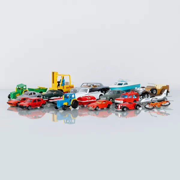 SAMLING LEKSAKER, bla Corgi Toys, Majorette, Tekno, Dinky Toys, mestadels 1900-talets andra hälft