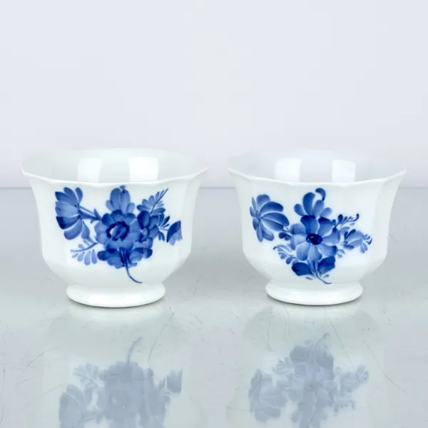 YTTERFODER, 1 par, porslin, "Blå Blomst", Royal Copenhagen, Danmark