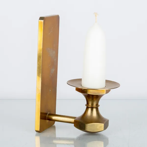 VÄGGLAMPETT, mässing, Metallslöjden Gusum, 1989