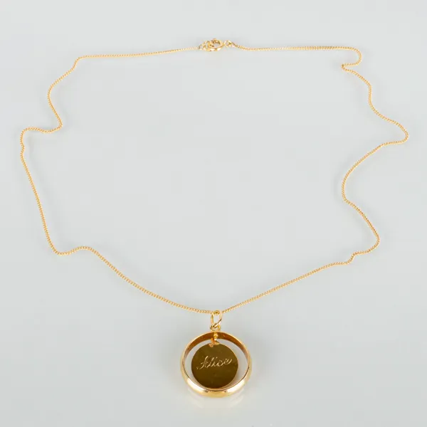 HÄNGE MED HALSKEDJA, 18k guld, bla 1968