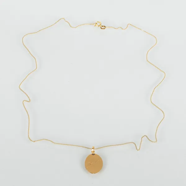 HÄNGE MED KEDJA, 18k guld, svenska stämplar, 1972