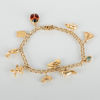 ARMBAND, 18k guld, med berlocker, svenska stämplar SOH, 1935