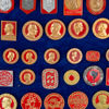 PINS, ca 70 st, metall, Socialdemokraterna, första maj, år ca 1932 - 2000