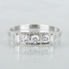 RING, 14k vitguld med vita stenar