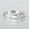 RING, 14k vitguld med vita stenar