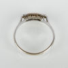 RING, 14k vitguld med vita stenar