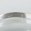RING, 14k vitguld med vita stenar