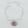HÄNGE/MEDALJONG MED HALSKEDJA, silver, 1900-tal
