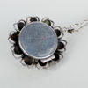 HÄNGE/MEDALJONG MED HALSKEDJA, silver, 1900-tal