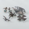 BROSCHER, 5 st, bla silver, 1900-tal