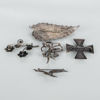 BROSCHER, 5 st, bla silver, 1900-tal