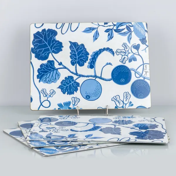 JOSEF FRANK, 4 st bordsunderlägg, "La Plata", Firma Svenskt Tenn