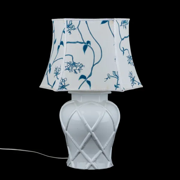 BORDSLAMPA, porslin, Italien, 1900-talets andra hälft