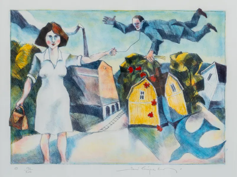 JUSSI TAIPALEENMÄKI (Finland, 1948-1964), färglitografi, signerad och numrerad 171/210
