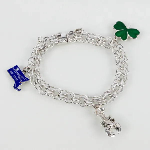 ARMBAND, med berlocker, sterlingsilver