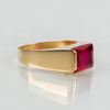 RING, 18k guld, med rosa sten, 1964