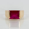 RING, 18k guld, med rosa sten, 1964