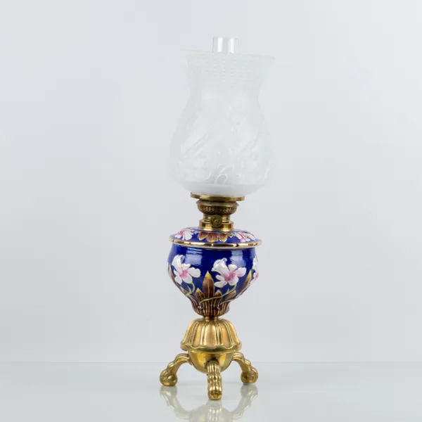 BORDSFOTOGENLAMPA, majolika, 1900-tal