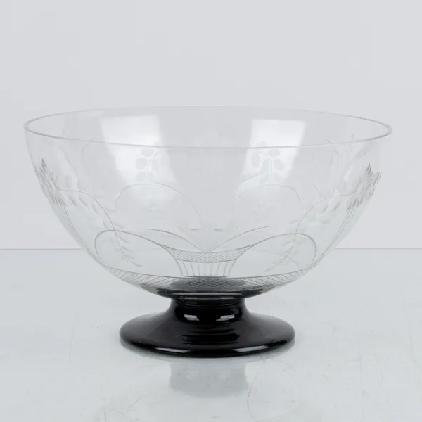 SKÅL PÅ FOT, glas, 1900-talets första hälft