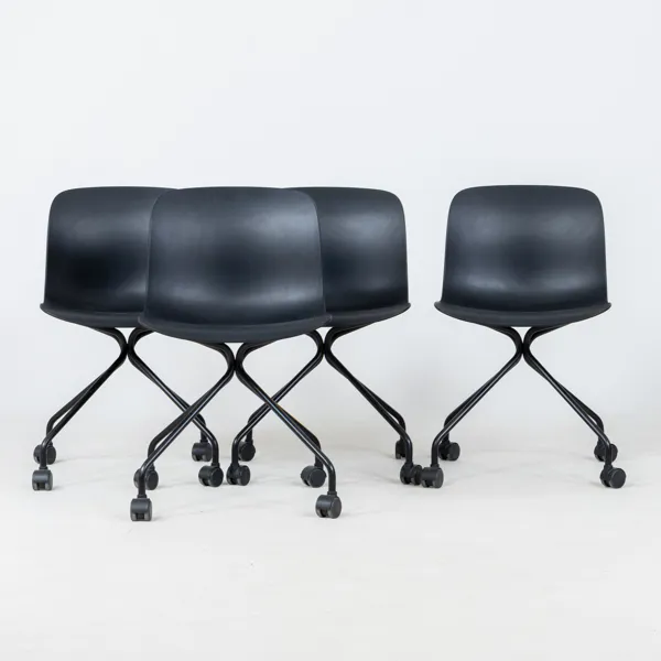 MARCEL WANDERS, 4 st skrivstolar, "Troy", Magis, Italien