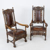 KARMSTOLAR, 1 par, barockstil, 1800-/1900-tal