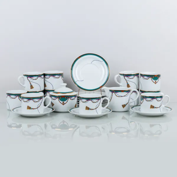 KAFFESERVIS, 14 del, porslin, Royal Porcelain Thailand