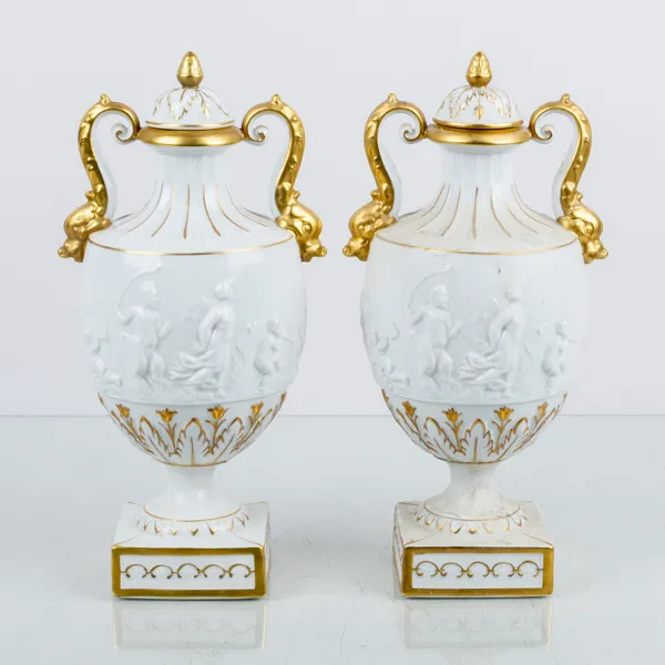 LOCKURNOR, 1 par, porslin, Capodimonte, Nepal, Italien