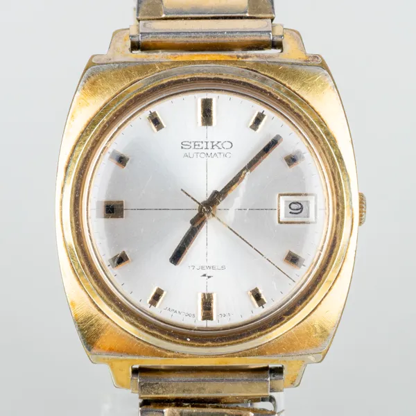 HERRARMBANDSUR, Seiko, Automatic, guld på stål, 1900-talets andra hälft
