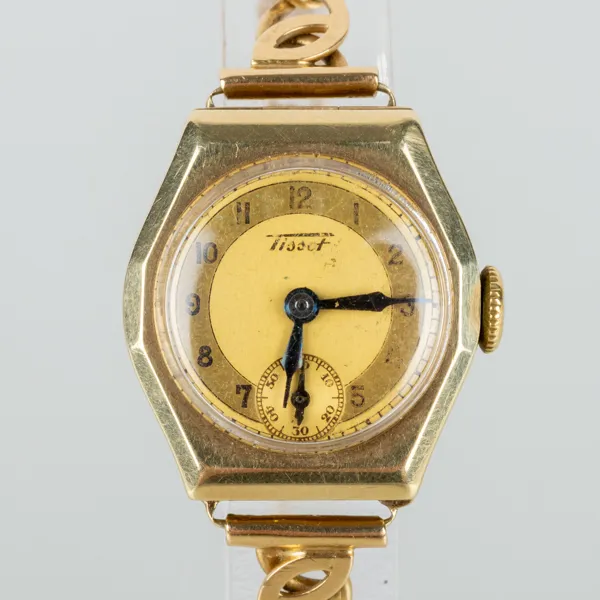 TISSOT, 14k guld, damarmbandsur, 1900-talets mitt