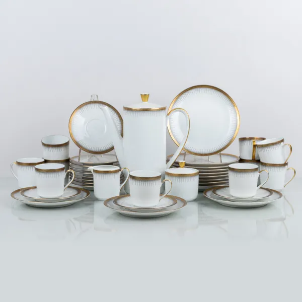 KAFFESERVIS, 25 del, porslin, Bavaria, Tyskland, 1900-tal