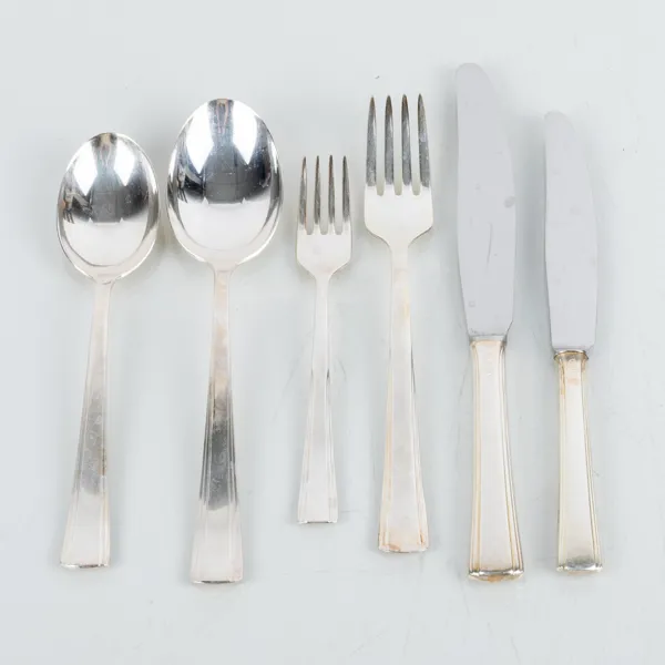 BESTICKUPPSÄTTNING, 83 del, nysilver, Gense, 1900-tal