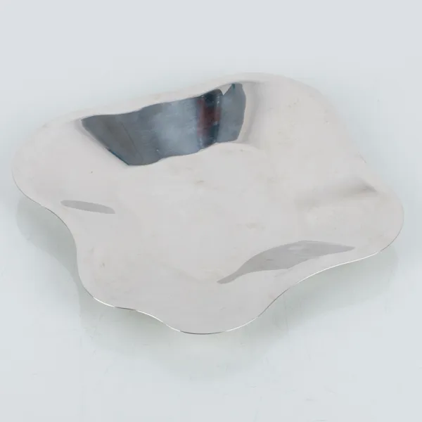 ALVAR AALTO, skålfat, rostfri metall, "Aalto Bowl", Iittala, Finland