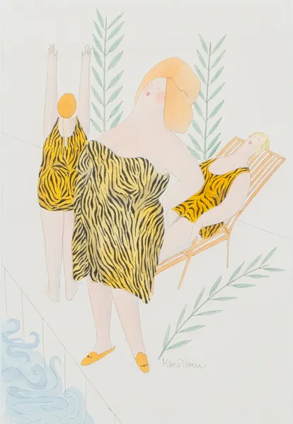 MARIA NORÉN (född ?), akvarell, signerad