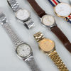 SAMLING ARMBANDSUR, 9 st, quartz samt manuella, stål, 1900/2000-tal