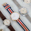 SAMLING ARMBANDSUR, 9 st, quartz samt manuella, stål, 1900/2000-tal