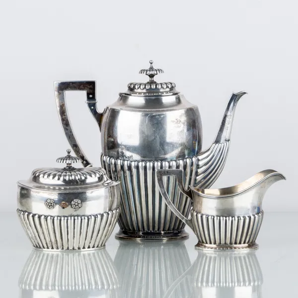 KAFFESERVIS, 3 del, silver, SP och A.B.H., 1903 och 1908