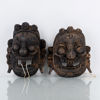 VÄGGMASKER, 4 st, skuret trä, Afrika, 1900-tal