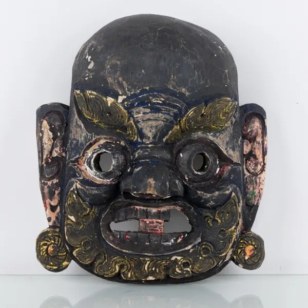 VÄGGMASK, skuret och bemålat trä, Afrika, 1900-tal