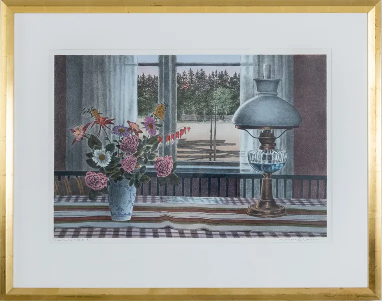 REINHOLD LJUNGREN(1920-2006), färglitografi, signerad