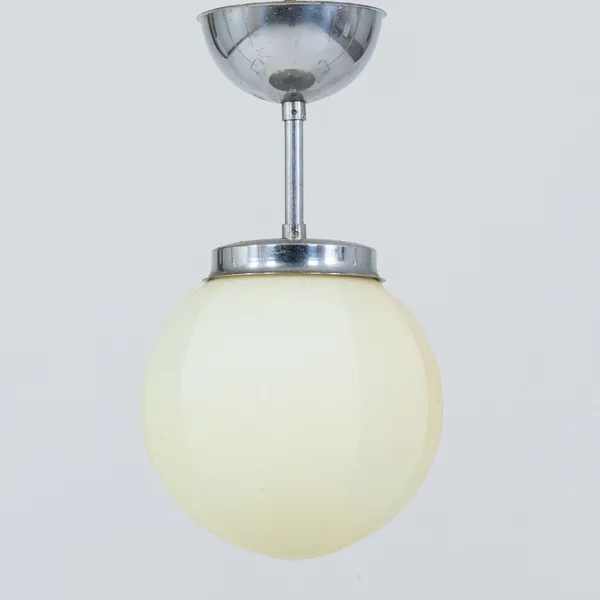 TAKLAMPA, kromad metall, 1920-/30-tal