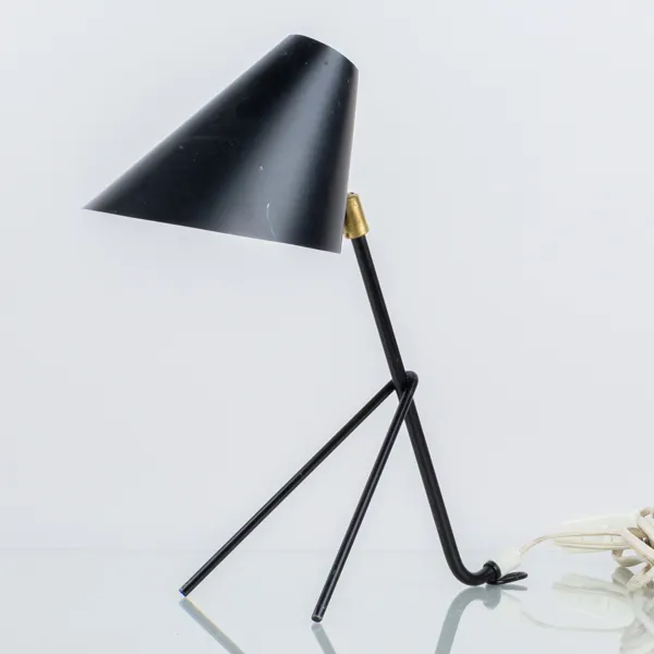BORDSLAMPA, metall, sannolikt Falkenbergs Belysning, 1900-talets mitt