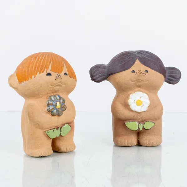 LISA LARSON, 1 par figurer, "Eva" och "Adam", Gustavsberg