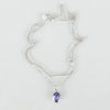 COLLIER MED HÄNGE, 14/18k vitguld, med tanzanit ca 0.51 ct