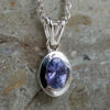 COLLIER MED HÄNGE, 14/18k vitguld, med tanzanit ca 0.51 ct