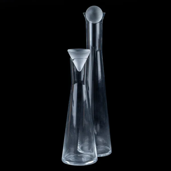 INGEGERD RÅMAN, 2 st karaffer, glas, Skruf glasbruk