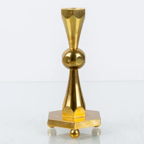 LJUSSTAKE, mässing, årsljusstake, Gusum Mässing, 1996